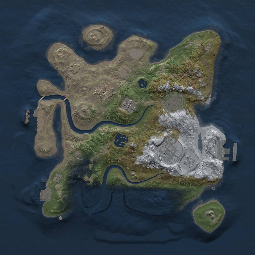 Rust Map: Procedural Map, Size: 2800, Seed: 1247139368, 11 Monuments