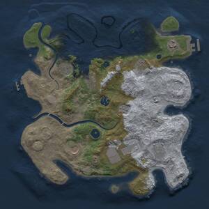 Thumbnail Rust Map: Procedural Map, Size: 3500, Seed: 779392217, 15 Monuments