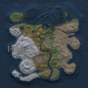 Thumbnail Rust Map: Procedural Map, Size: 3000, Seed: 231687120, 10 Monuments