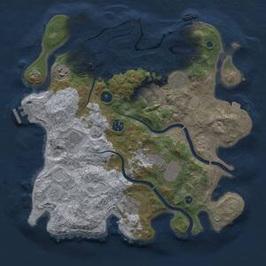 Thumbnail Rust Map: Procedural Map, Size: 3500, Seed: 891622993, 14 Monuments