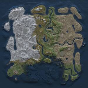 Thumbnail Rust Map: Procedural Map, Size: 4500, Seed: 490211605, 17 Monuments