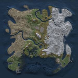 Thumbnail Rust Map: Procedural Map, Size: 3800, Seed: 840411587, 14 Monuments