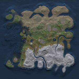 Thumbnail Rust Map: Procedural Map, Size: 3750, Seed: 285188098, 13 Monuments