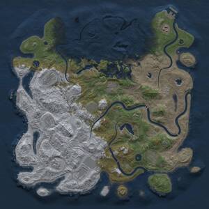 Thumbnail Rust Map: Procedural Map, Size: 4500, Seed: 773176597, 16 Monuments