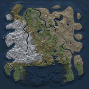 Thumbnail Rust Map: Procedural Map, Size: 4500, Seed: 391554070, 17 Monuments