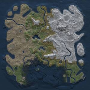 Thumbnail Rust Map: Procedural Map, Size: 5000, Seed: 1728506578, 17 Monuments