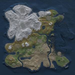 Thumbnail Rust Map: Procedural Map, Size: 3500, Seed: 2000687152, 16 Monuments