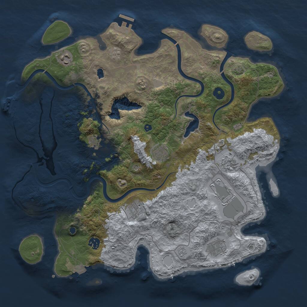 Rust Map: Procedural Map, Size: 4000, Seed: 137623680, 15 Monuments