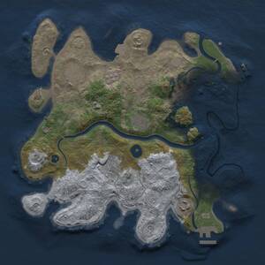 Thumbnail Rust Map: Procedural Map, Size: 3250, Seed: 89085695, 11 Monuments