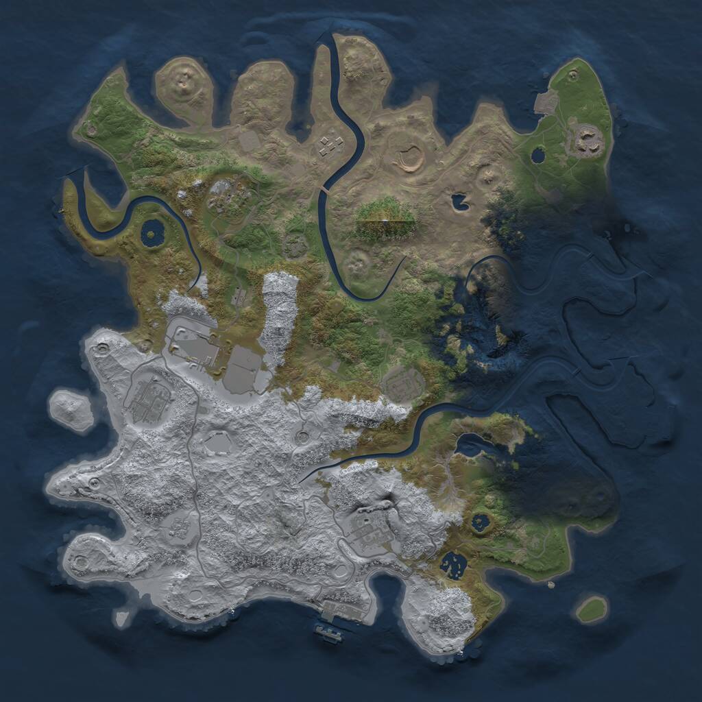Rust Map: Procedural Map, Size: 4000, Seed: 226470335, 15 Monuments