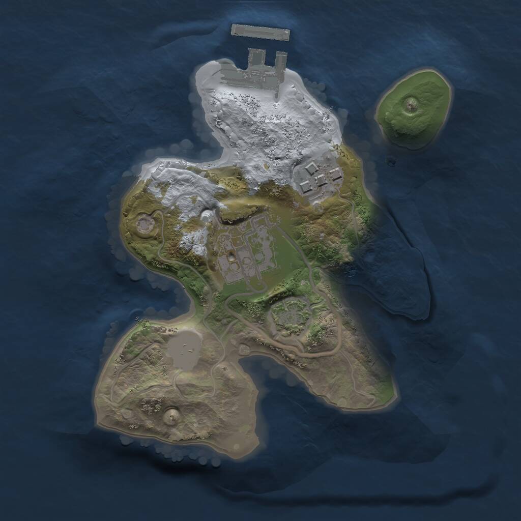 Rust Map: Procedural Map, Size: 1800, Seed: 795487677, 5 Monuments