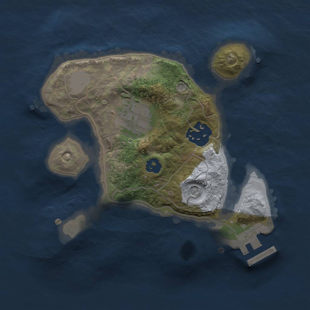 Rust Map: Procedural Map, Size: 2000, Seed: 49517204, 5 Monuments