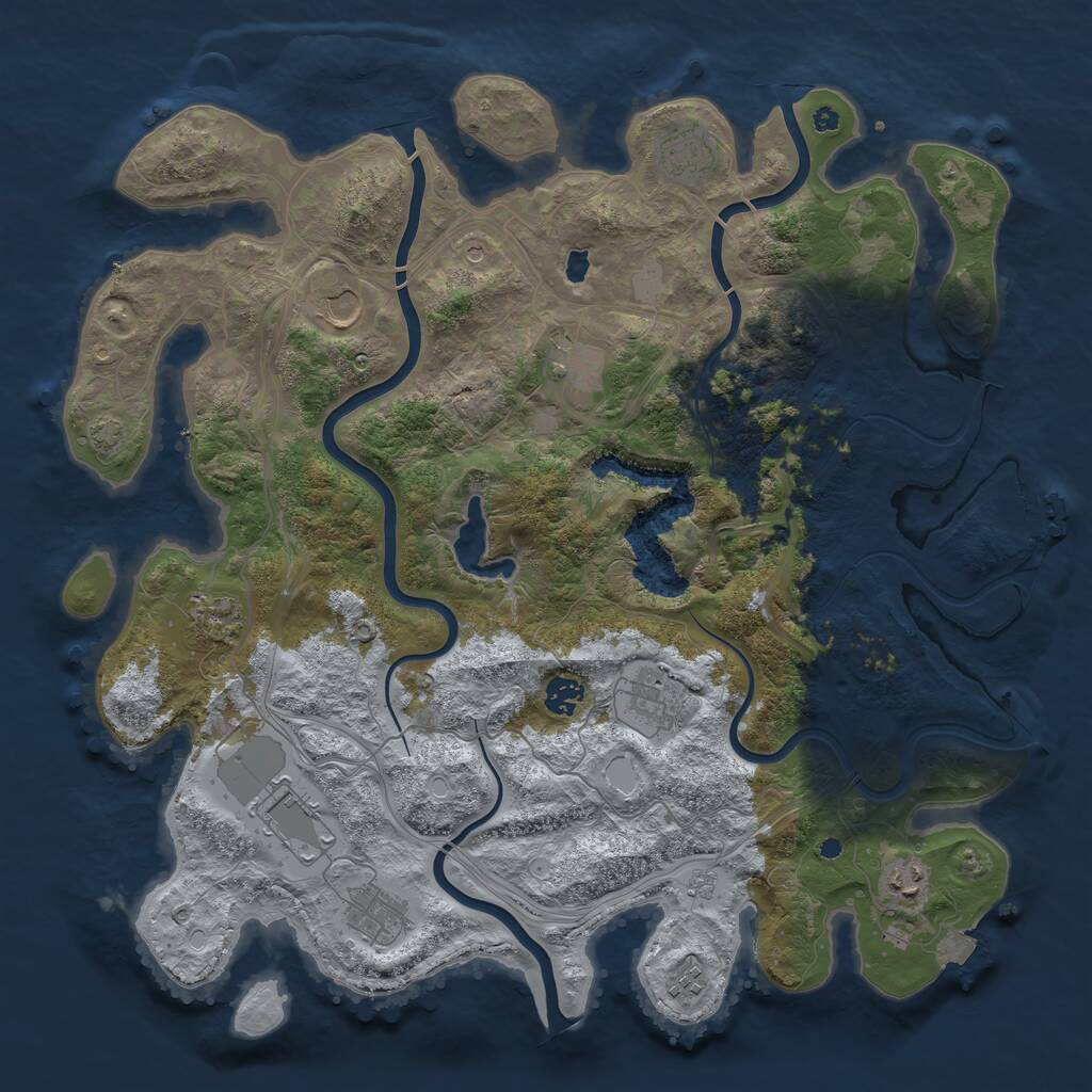 Rust Map: Procedural Map, Size: 4250, Seed: 98349, 15 Monuments