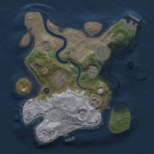 Thumbnail Rust Map: Procedural Map, Size: 2500, Seed: 2467341, 10 Monuments