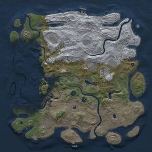 Thumbnail Rust Map: Procedural Map, Size: 4500, Seed: 806050798, 17 Monuments
