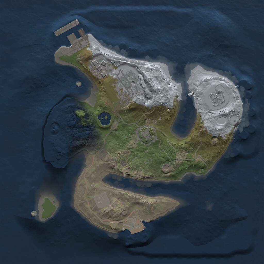Rust Map: Procedural Map, Size: 2000, Seed: 679556282, 6 Monuments