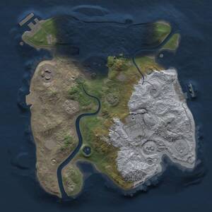 Thumbnail Rust Map: Procedural Map, Size: 2500, Seed: 19283, 10 Monuments