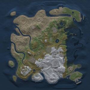 Thumbnail Rust Map: Procedural Map, Size: 3500, Seed: 1856650336, 14 Monuments