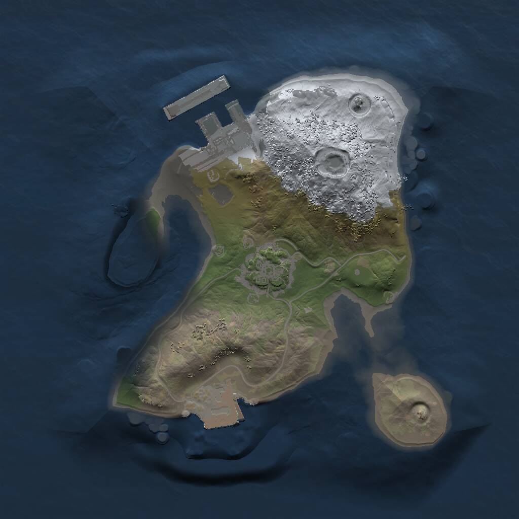 Rust Map: Procedural Map, Size: 1500, Seed: 21061, 3 Monuments