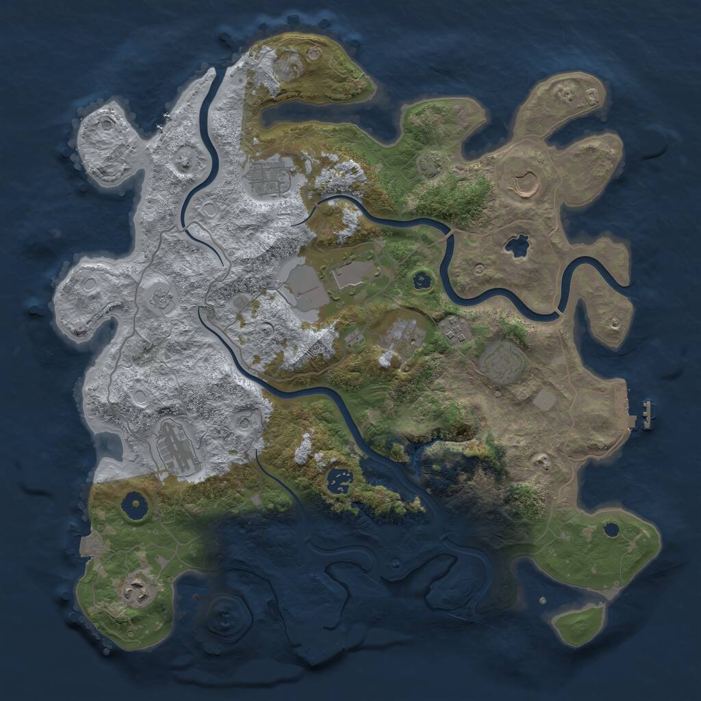 Rust Map: Procedural Map, Size: 4000, Seed: 1741855644, 15 Monuments