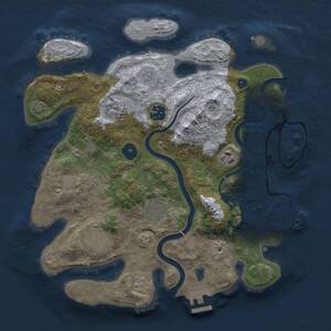 Thumbnail Rust Map: Procedural Map, Size: 3250, Seed: 8918, 12 Monuments