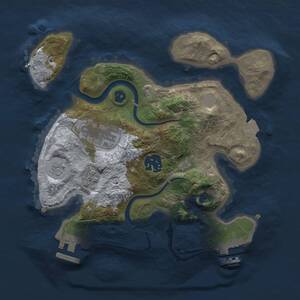Thumbnail Rust Map: Procedural Map, Size: 2500, Seed: 283193211, 8 Monuments