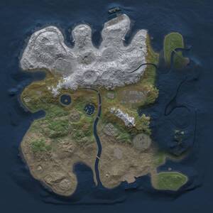 Thumbnail Rust Map: Procedural Map, Size: 3000, Seed: 82345633, 12 Monuments