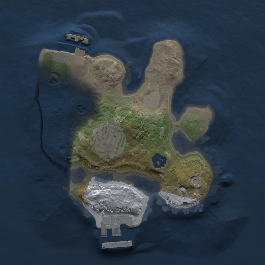 Rust Map: Procedural Map, Size: 1800, Seed: 85688908, 5 Monuments