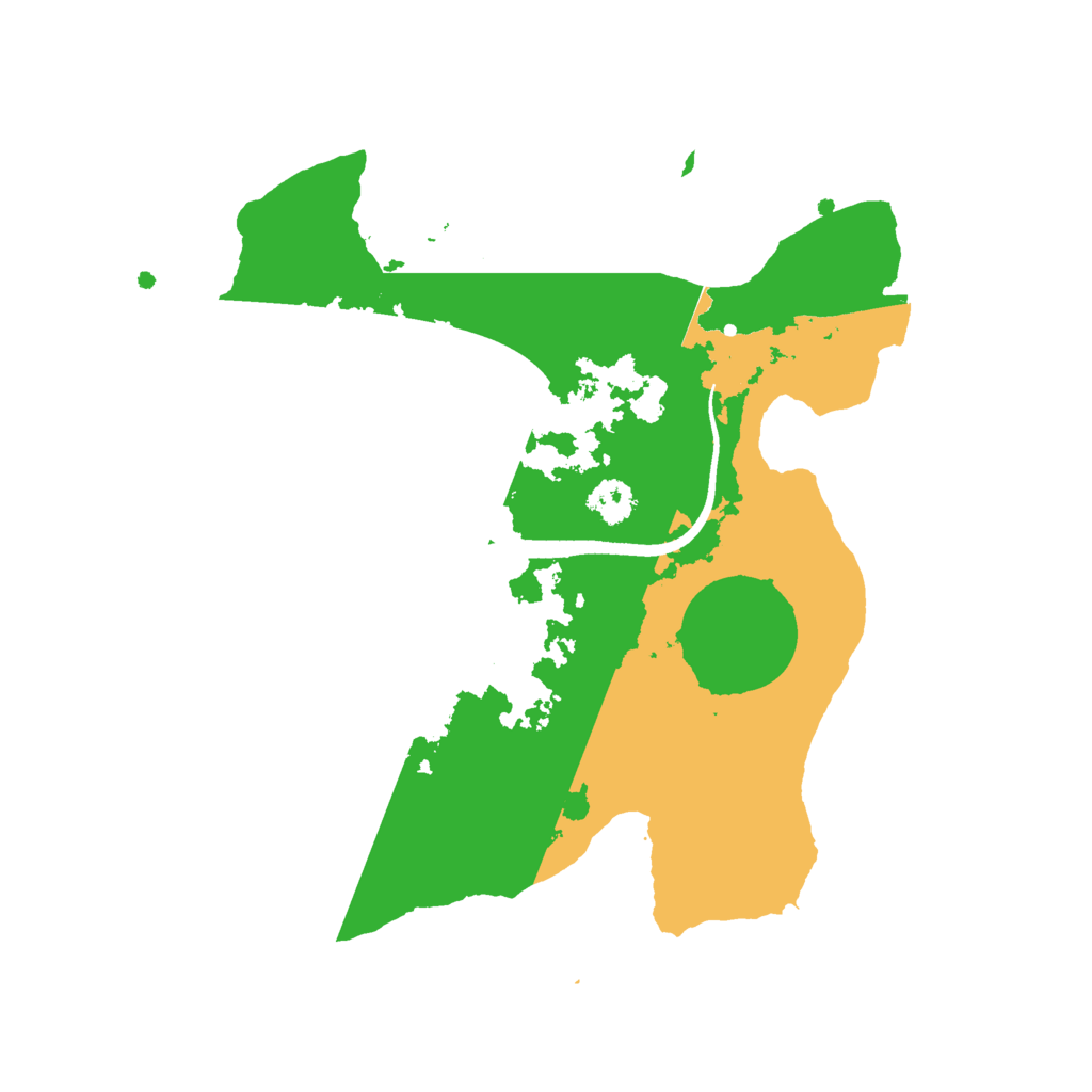 Biome Rust Map: Procedural Map, Size: 2500, Seed: 1675304414