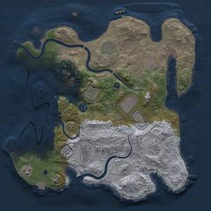 Thumbnail Rust Map: Procedural Map, Size: 3500, Seed: 1565209634, 15 Monuments