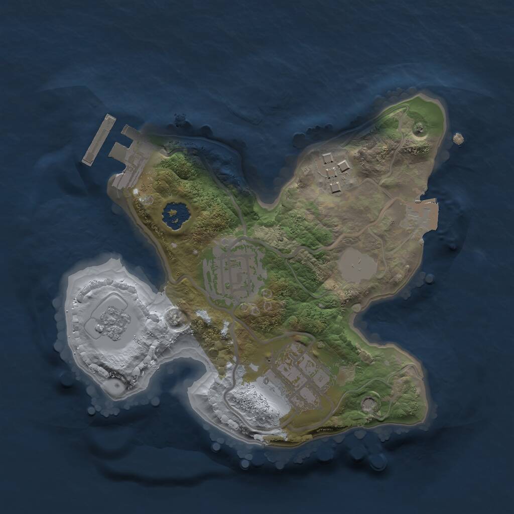 Rust Map: Procedural Map, Size: 1900, Seed: 483410737, 6 Monuments