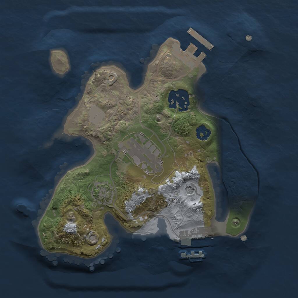 Rust Map: Procedural Map, Size: 2000, Seed: 1229122506, 7 Monuments