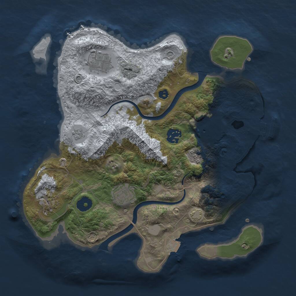 Rust Map: Procedural Map, Size: 3000, Seed: 961325694, 11 Monuments