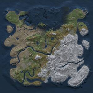 Thumbnail Rust Map: Procedural Map, Size: 4250, Seed: 2009265697, 16 Monuments