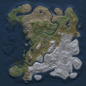 Thumbnail Rust Map: Procedural Map, Size: 4250, Seed: 1672693568, 15 Monuments