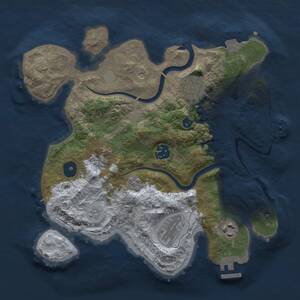 Thumbnail Rust Map: Procedural Map, Size: 3000, Seed: 151184424, 12 Monuments
