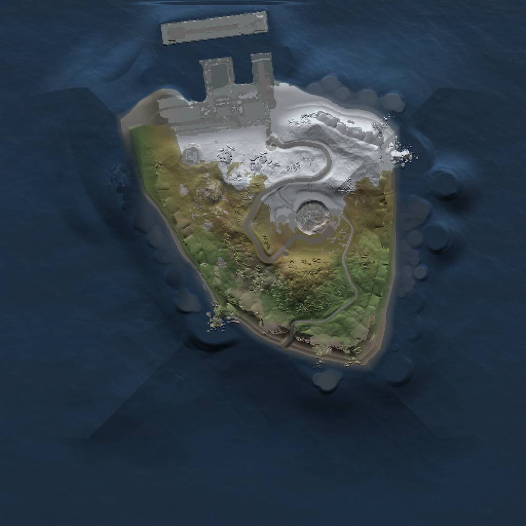 Rust Map: Procedural Map, Size: 1000, Seed: 2430, 3 Monuments