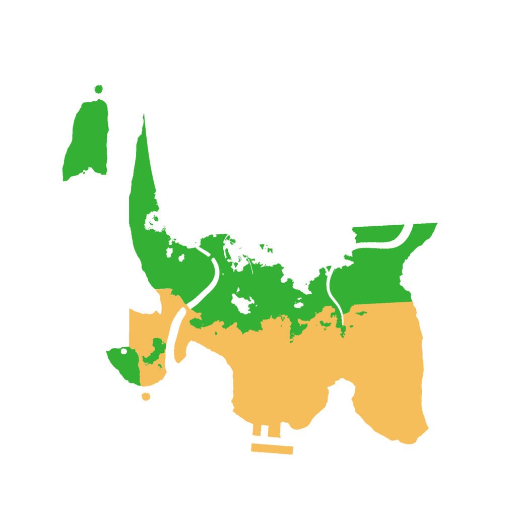 Biome Rust Map: Procedural Map, Size: 2500, Seed: 62883