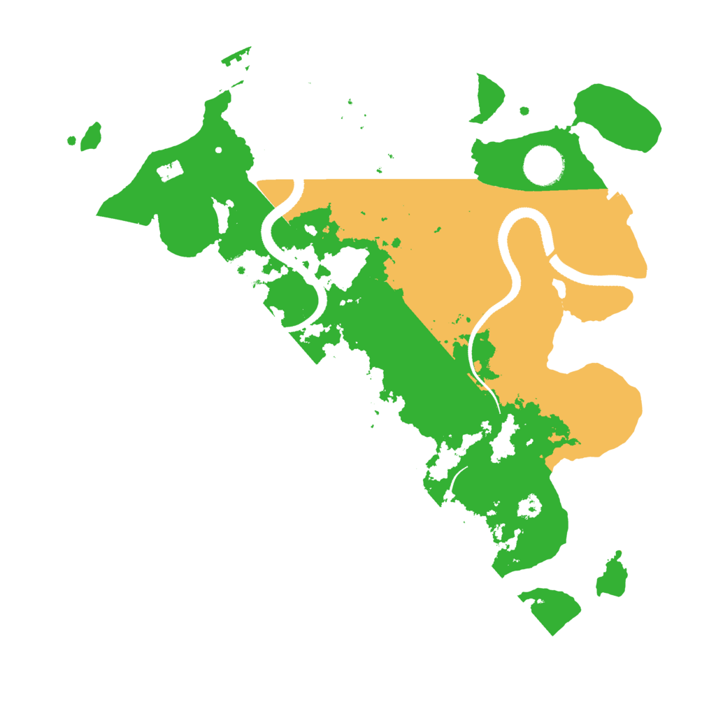 Biome Rust Map: Procedural Map, Size: 3200, Seed: 542055196