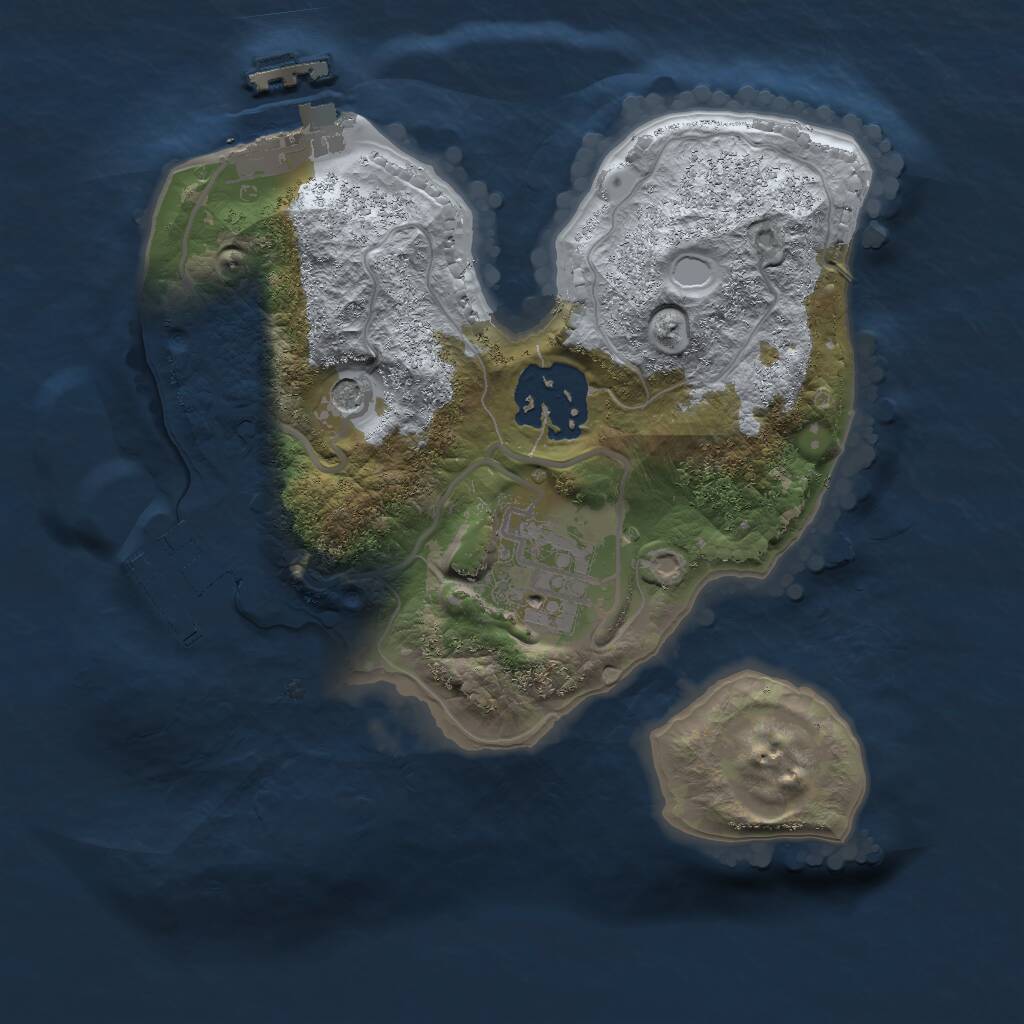 Rust Map: Procedural Map, Size: 2000, Seed: 1530241054, 6 Monuments