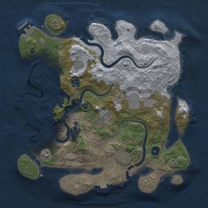 Thumbnail Rust Map: Procedural Map, Size: 3500, Seed: 592941344, 13 Monuments