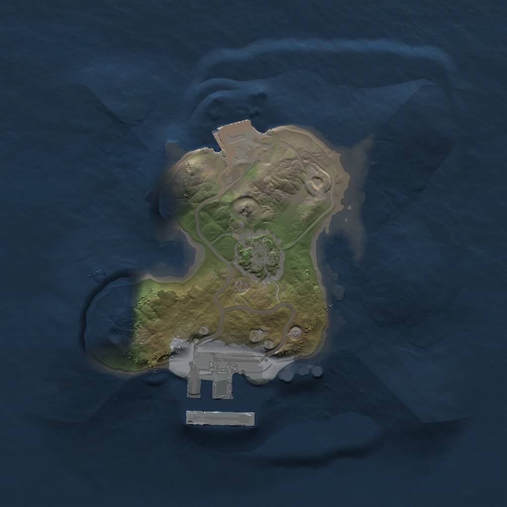 Rust Map: Procedural Map, Size: 1500, Seed: 201203270, 3 Monuments