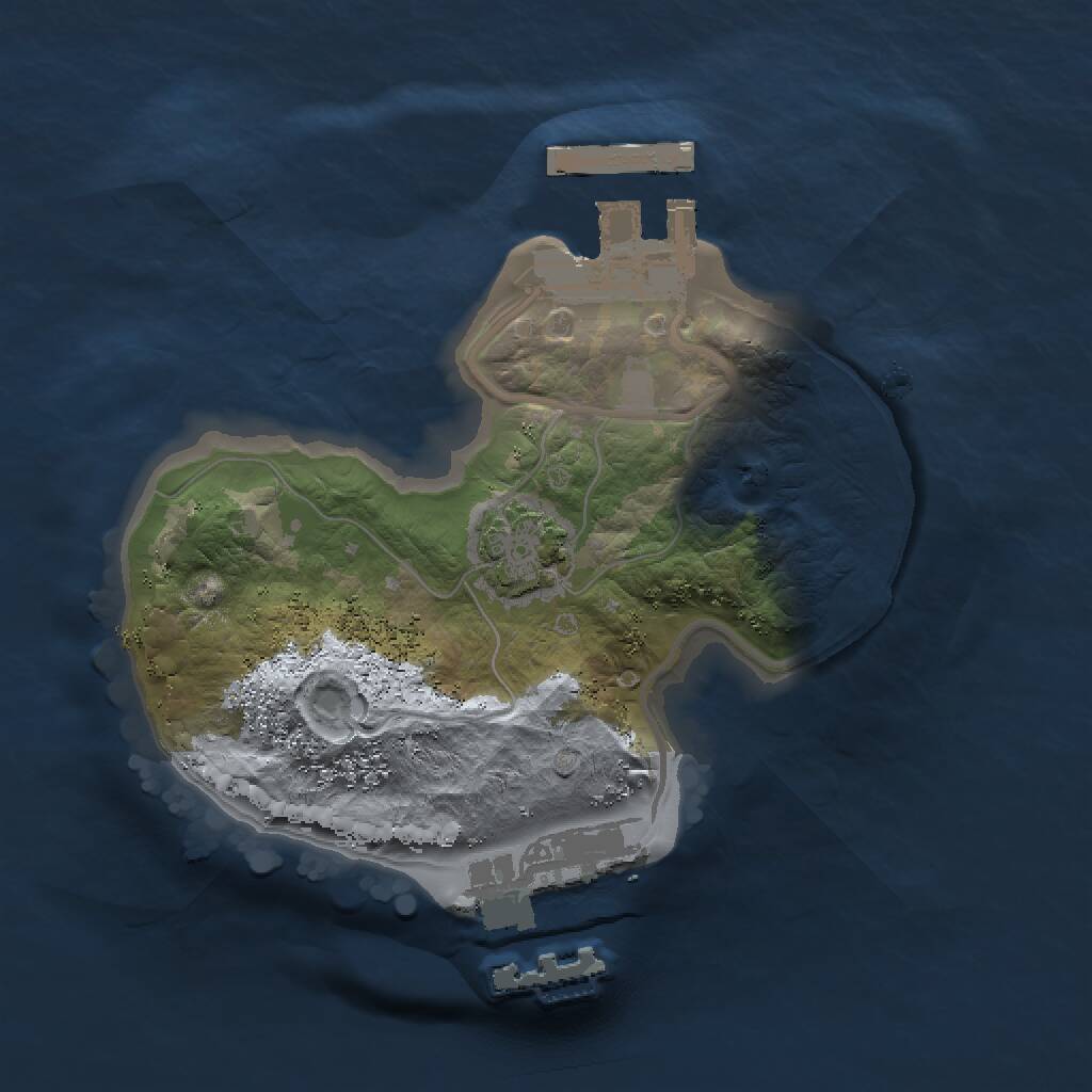 Rust Map: Procedural Map, Size: 1500, Seed: 923958820, 4 Monuments