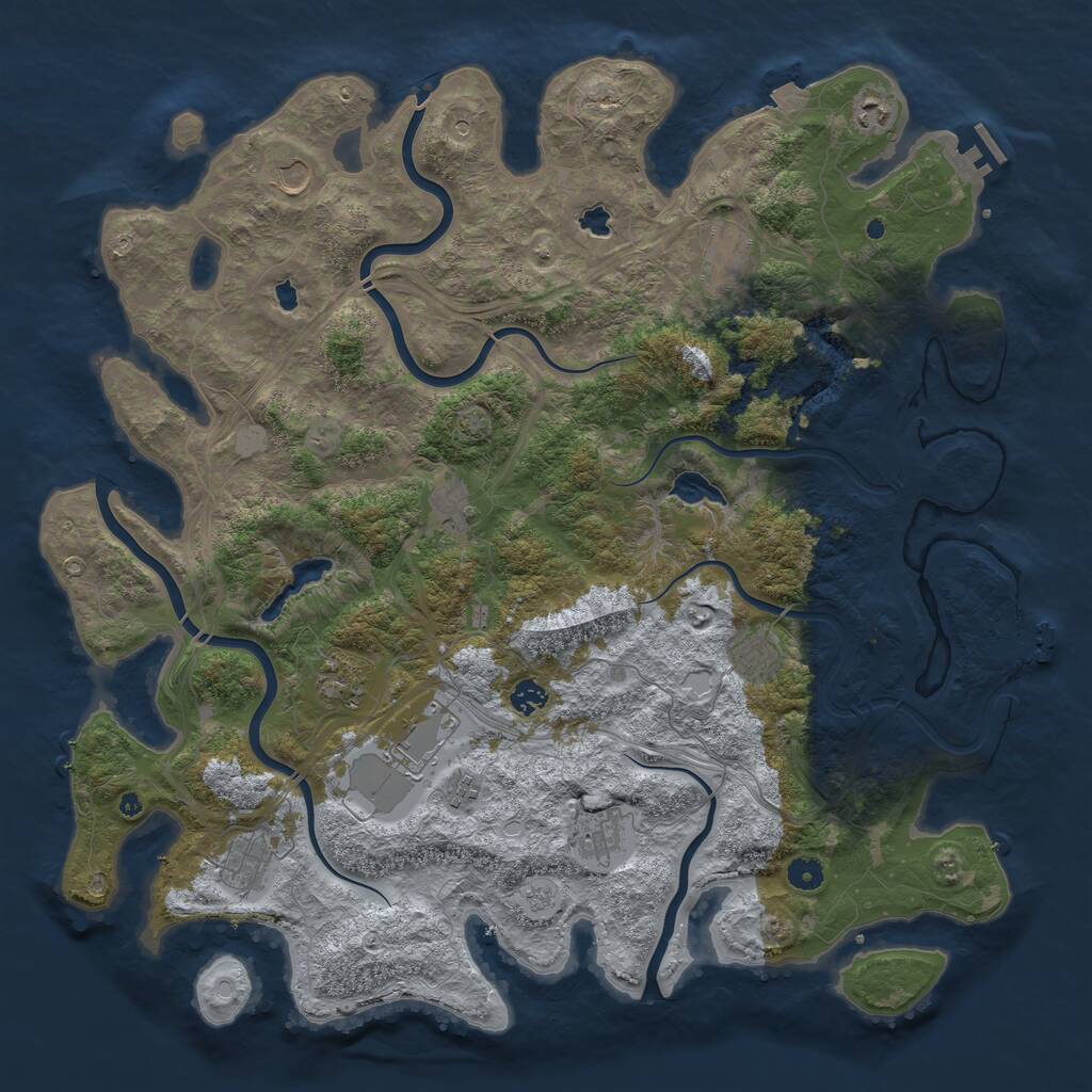 Rust Map: Procedural Map, Size: 4750, Seed: 987102898, 17 Monuments