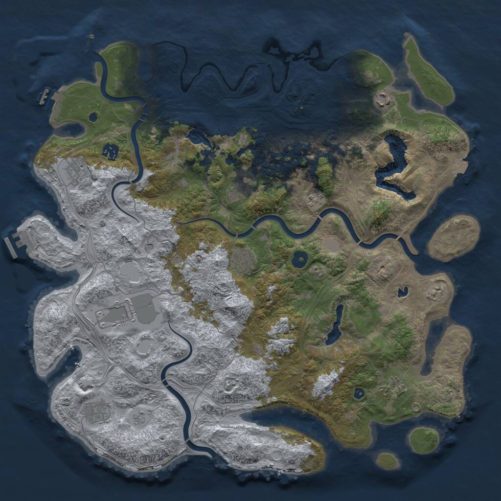 Rust Map: Procedural Map, Size: 4500, Seed: 937112007, 15 Monuments