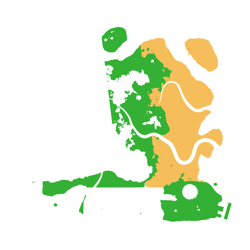 Biome Rust Map: Procedural Map, Size: 3000, Seed: 43235687