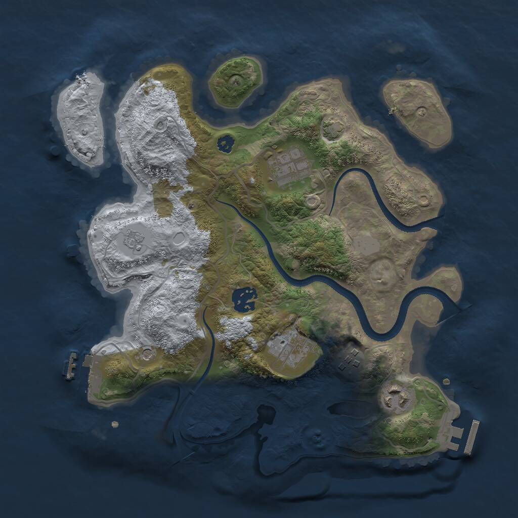 Rust Map: Procedural Map, Size: 3000, Seed: 43235687, 11 Monuments