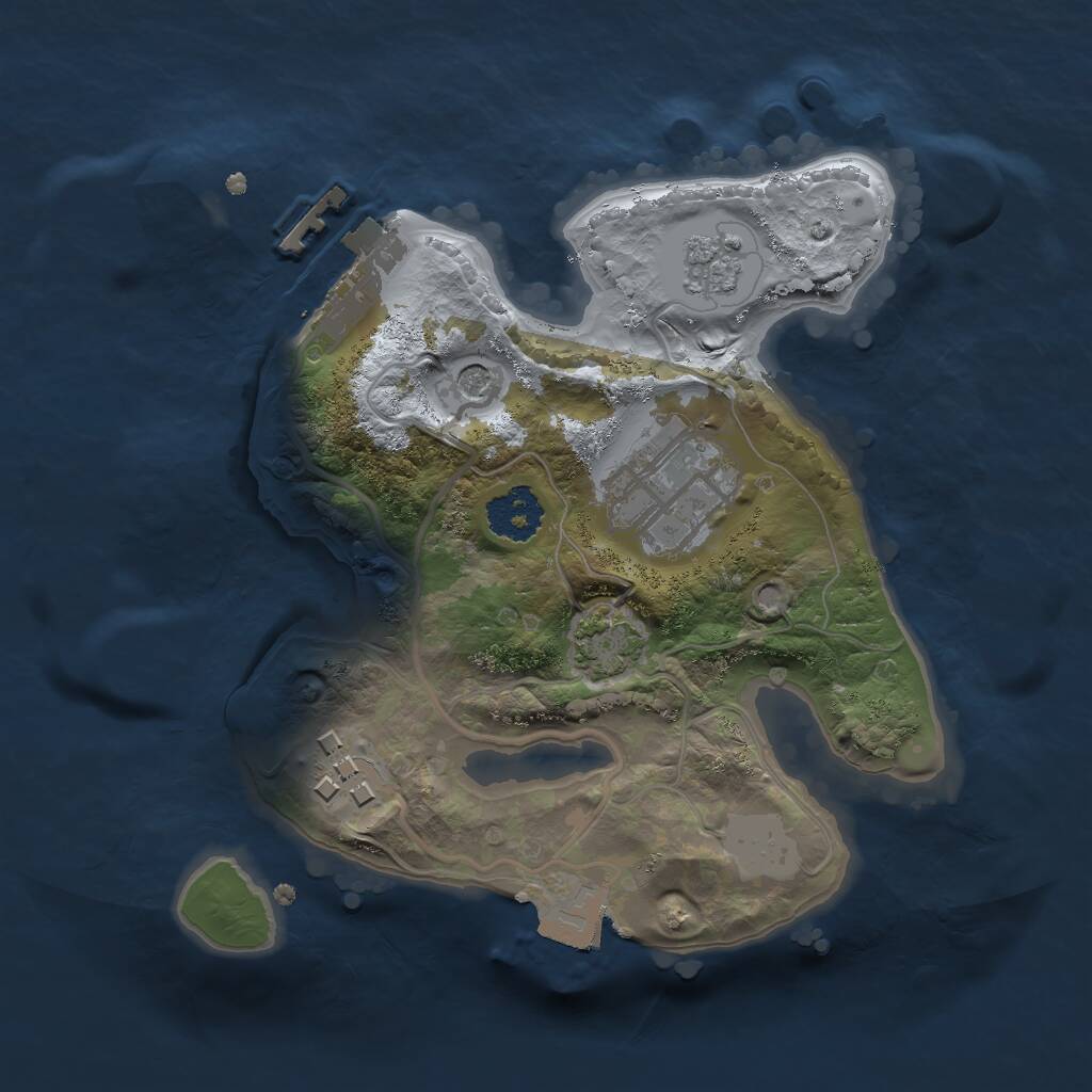 Rust Map: Procedural Map, Size: 2000, Seed: 25251, 7 Monuments