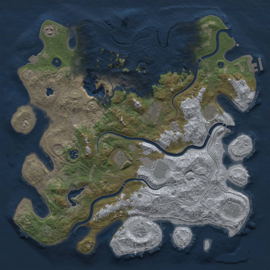 Rust Map: Procedural Map, Size: 4250, Seed: 929207122, 15 Monuments