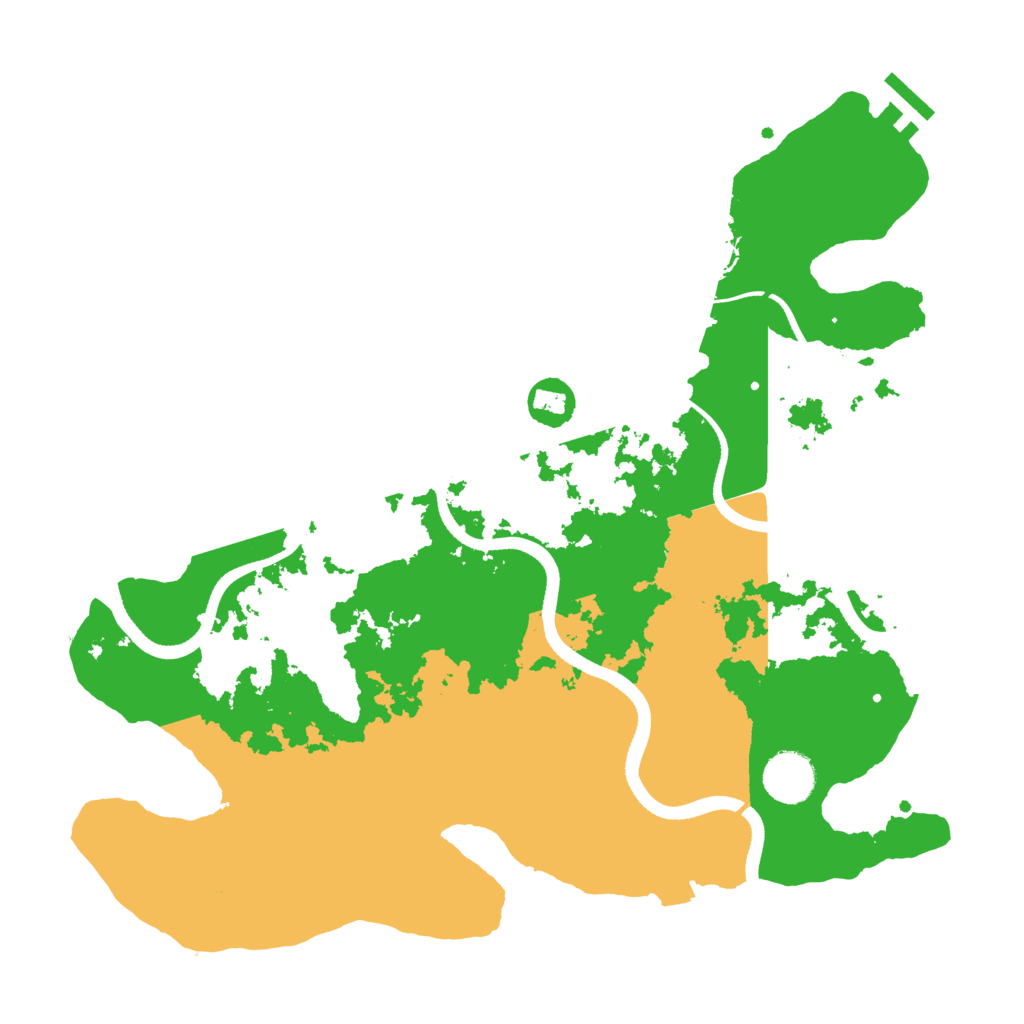 Biome Rust Map: Procedural Map, Size: 3500, Seed: 57870265